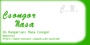 csongor masa business card